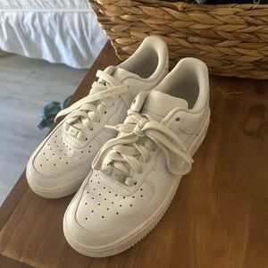 White Nike Air Force ones